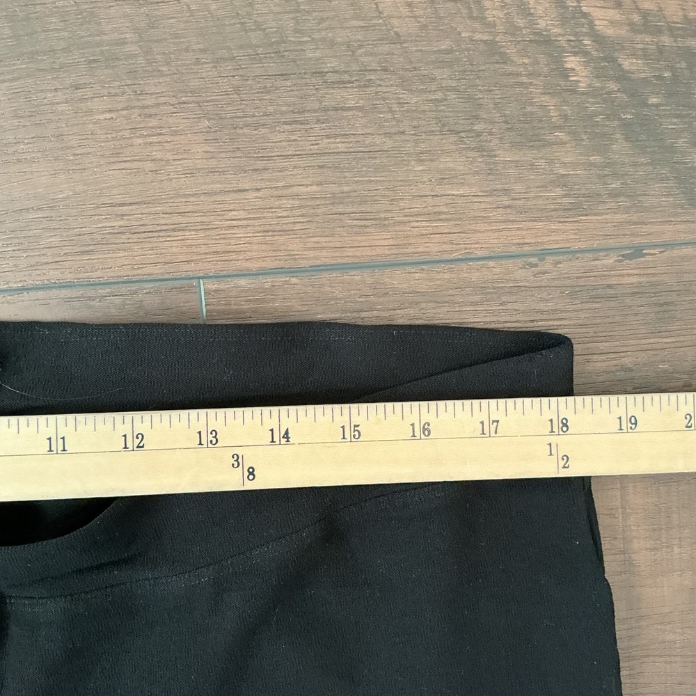 Eileen Fisher Stretch Jersey Leggings Black Slim Fit Large Minimalist Basic L - Picture 4 of 4